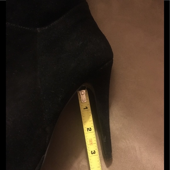 Suede Knee high fringe boots Sz 10 - Picture 6 of 7